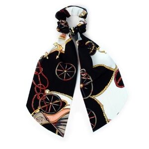 Scrunchie Ribbon Hair Tie in Silky Print